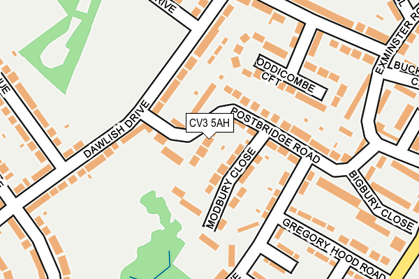 CV3 5AH map - OS OpenMap – Local (Ordnance Survey)