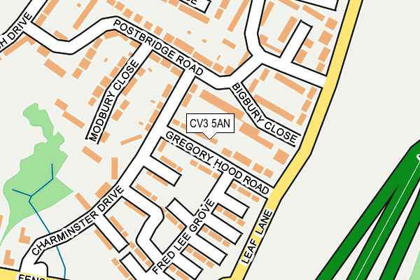 CV3 5AN map - OS OpenMap – Local (Ordnance Survey)