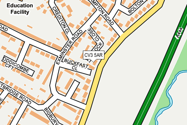 CV3 5AR map - OS OpenMap – Local (Ordnance Survey)