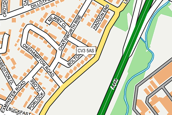 CV3 5AS map - OS OpenMap – Local (Ordnance Survey)
