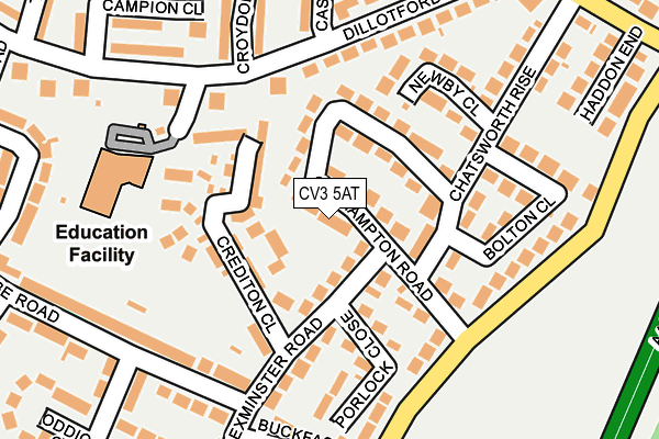 CV3 5AT map - OS OpenMap – Local (Ordnance Survey)