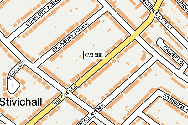 CV3 5BE map - OS OpenMap – Local (Ordnance Survey)
