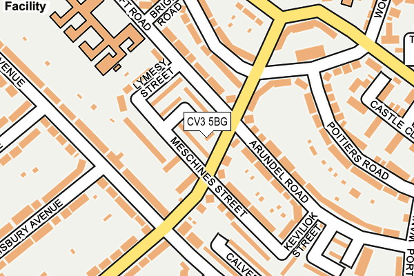CV3 5BG map - OS OpenMap – Local (Ordnance Survey)