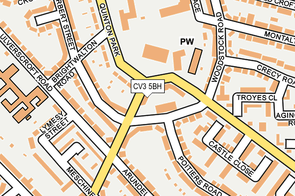 CV3 5BH map - OS OpenMap – Local (Ordnance Survey)