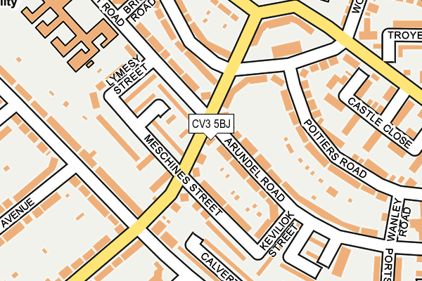 CV3 5BJ map - OS OpenMap – Local (Ordnance Survey)