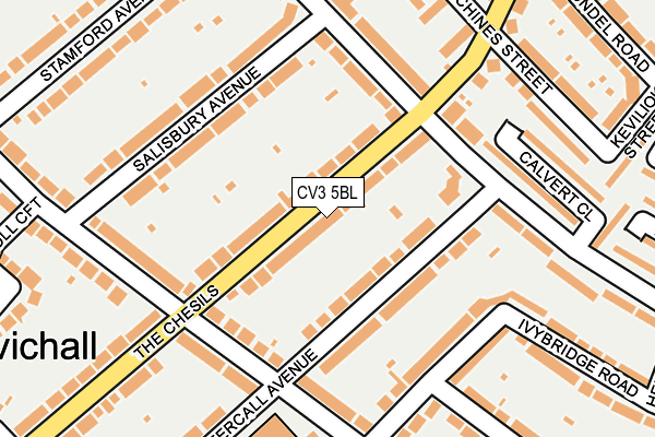 CV3 5BL map - OS OpenMap – Local (Ordnance Survey)