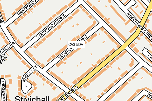 CV3 5DA map - OS OpenMap – Local (Ordnance Survey)
