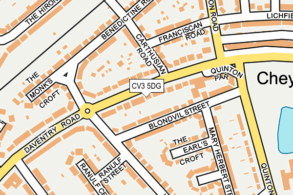 CV3 5DG map - OS OpenMap – Local (Ordnance Survey)