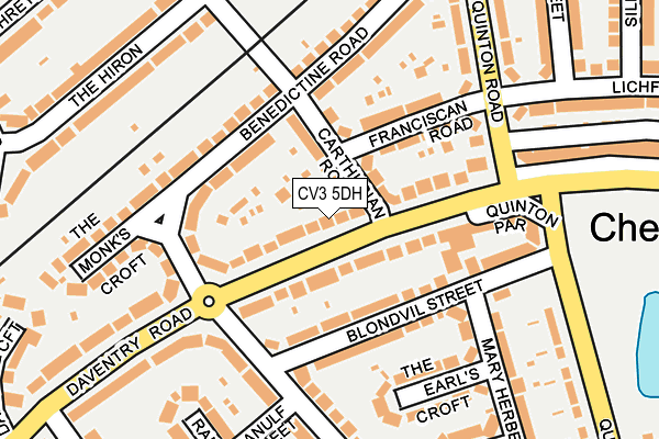 CV3 5DH map - OS OpenMap – Local (Ordnance Survey)