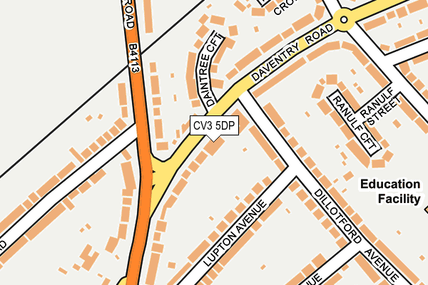 CV3 5DP map - OS OpenMap – Local (Ordnance Survey)