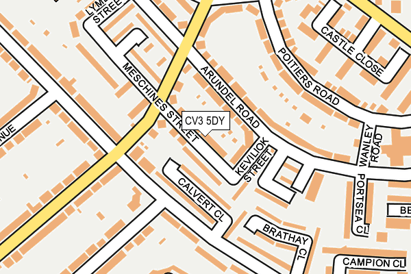 CV3 5DY map - OS OpenMap – Local (Ordnance Survey)