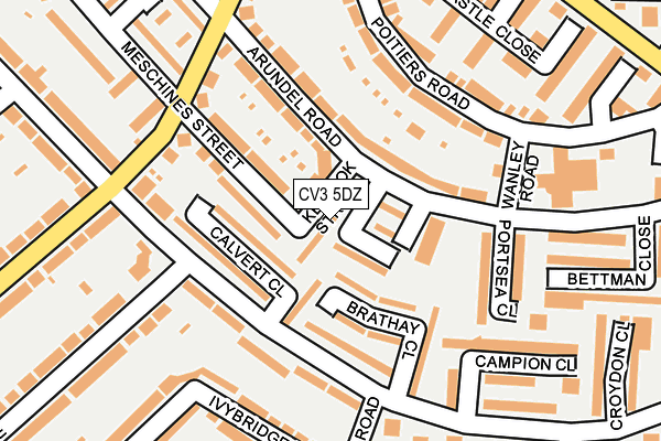 CV3 5DZ map - OS OpenMap – Local (Ordnance Survey)