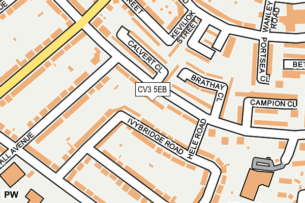 CV3 5EB map - OS OpenMap – Local (Ordnance Survey)