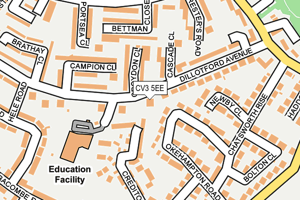 CV3 5EE map - OS OpenMap – Local (Ordnance Survey)