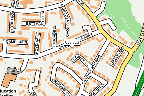 CV3 5EG map - OS OpenMap – Local (Ordnance Survey)