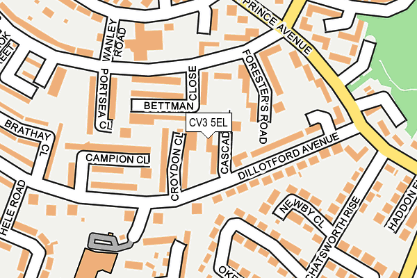 CV3 5EL map - OS OpenMap – Local (Ordnance Survey)