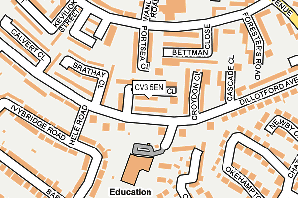 CV3 5EN map - OS OpenMap – Local (Ordnance Survey)