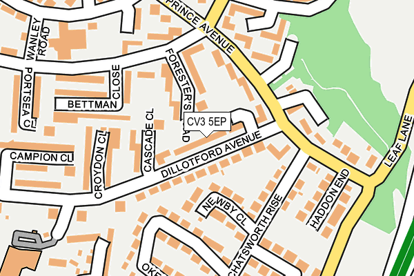CV3 5EP map - OS OpenMap – Local (Ordnance Survey)