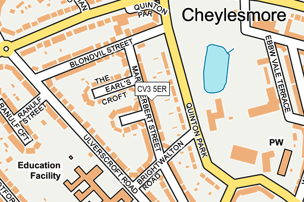 CV3 5ER map - OS OpenMap – Local (Ordnance Survey)