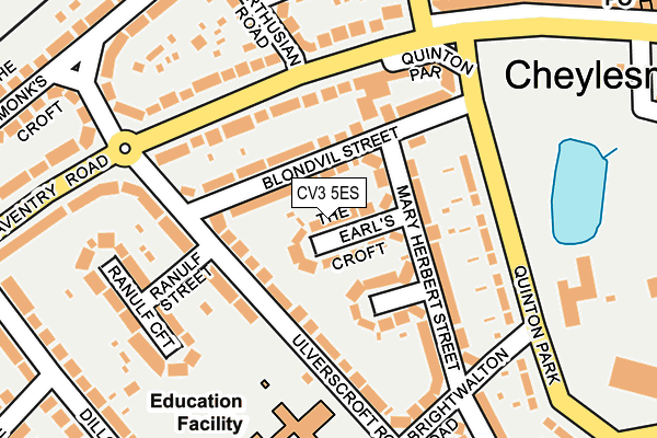 CV3 5ES map - OS OpenMap – Local (Ordnance Survey)