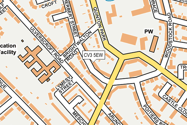 CV3 5EW map - OS OpenMap – Local (Ordnance Survey)