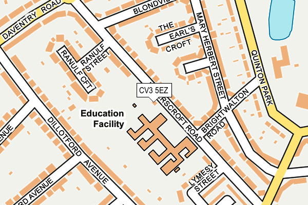 CV3 5EZ map - OS OpenMap – Local (Ordnance Survey)