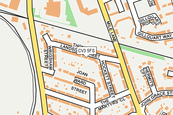 CV3 5FS map - OS OpenMap – Local (Ordnance Survey)