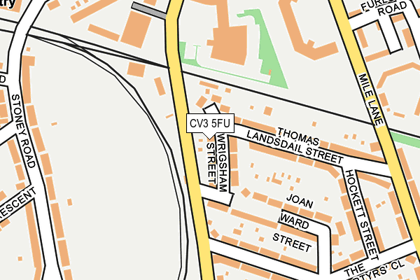 CV3 5FU map - OS OpenMap – Local (Ordnance Survey)