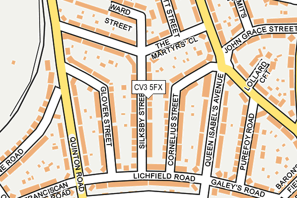 CV3 5FX map - OS OpenMap – Local (Ordnance Survey)