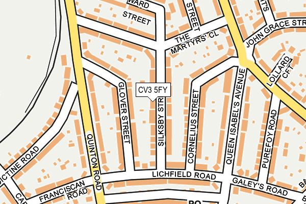 CV3 5FY map - OS OpenMap – Local (Ordnance Survey)