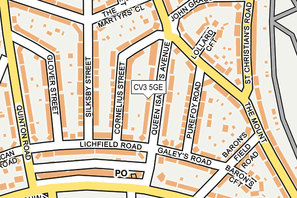 CV3 5GE map - OS OpenMap – Local (Ordnance Survey)