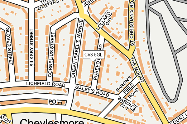 CV3 5GL map - OS OpenMap – Local (Ordnance Survey)