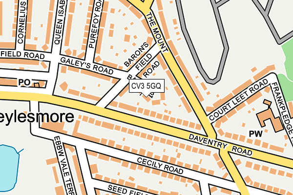 CV3 5GQ map - OS OpenMap – Local (Ordnance Survey)