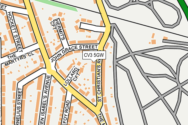CV3 5GW map - OS OpenMap – Local (Ordnance Survey)