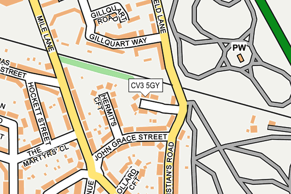 CV3 5GY map - OS OpenMap – Local (Ordnance Survey)