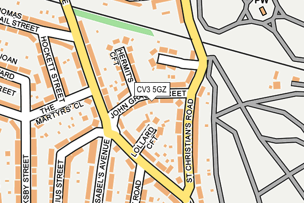 CV3 5GZ map - OS OpenMap – Local (Ordnance Survey)