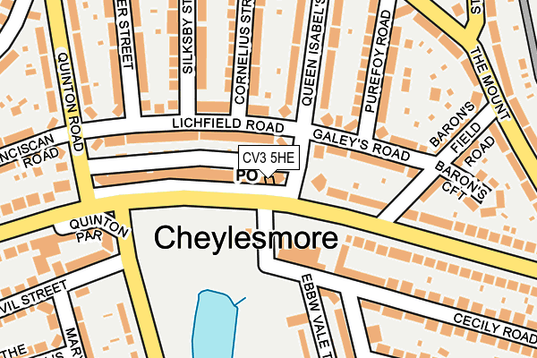CV3 5HE map - OS OpenMap – Local (Ordnance Survey)