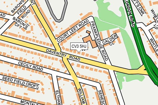 CV3 5HJ map - OS OpenMap – Local (Ordnance Survey)