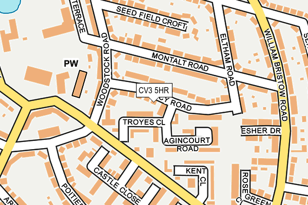 CV3 5HR map - OS OpenMap – Local (Ordnance Survey)