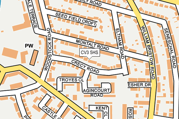 CV3 5HS map - OS OpenMap – Local (Ordnance Survey)