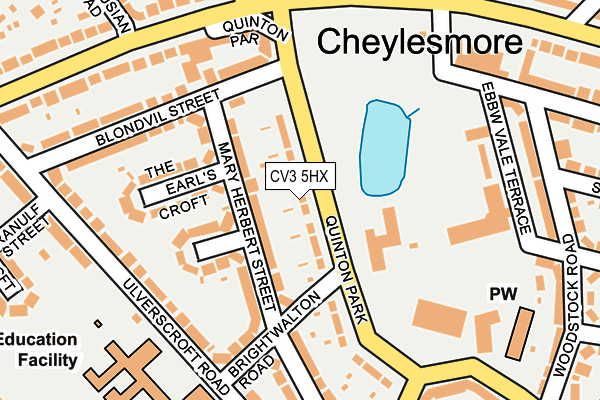 CV3 5HX map - OS OpenMap – Local (Ordnance Survey)