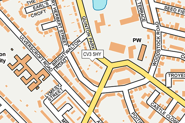 CV3 5HY map - OS OpenMap – Local (Ordnance Survey)