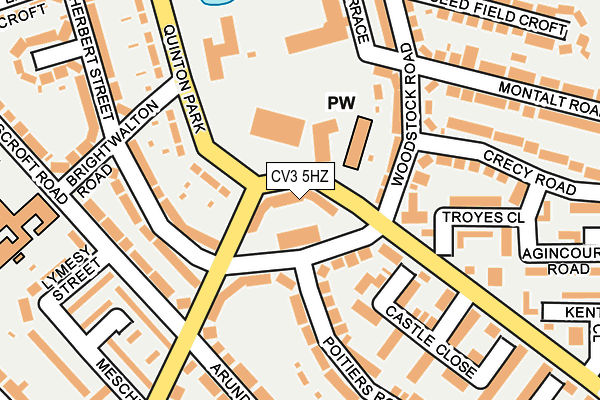 CV3 5HZ map - OS OpenMap – Local (Ordnance Survey)