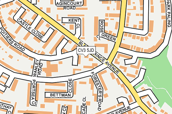CV3 5JD map - OS OpenMap – Local (Ordnance Survey)