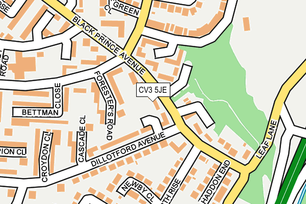 CV3 5JE map - OS OpenMap – Local (Ordnance Survey)