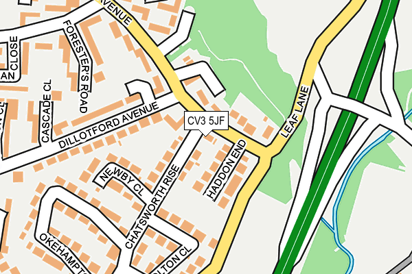 CV3 5JF map - OS OpenMap – Local (Ordnance Survey)