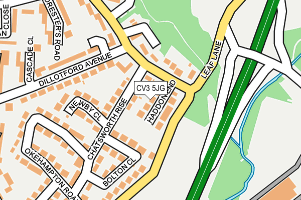 CV3 5JG map - OS OpenMap – Local (Ordnance Survey)