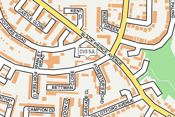 CV3 5JL map - OS OpenMap – Local (Ordnance Survey)