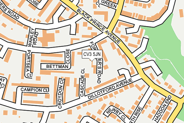 CV3 5JN map - OS OpenMap – Local (Ordnance Survey)