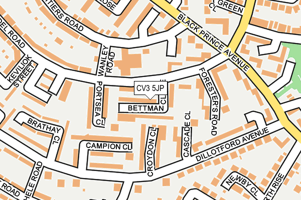 CV3 5JP map - OS OpenMap – Local (Ordnance Survey)
